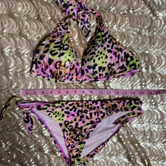 Y2K VS Bombshell colorful animal print bikini set - Picture 1 of 8